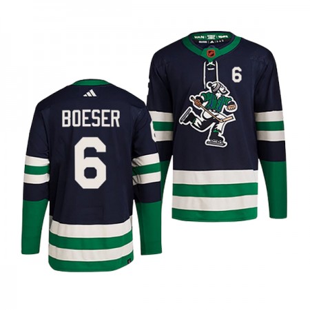 Miesten NHL Vancouver Canucks Pelipaita Brock Boeser 6 Reverse Retro 2.0 Adidas 2022-23 Navy Authentic Miesten NHL Vancouver Canucks Pelipaita Brock Boeser 6 Reverse Retro 2.0 Adidas 2022-23 Navy Authentic